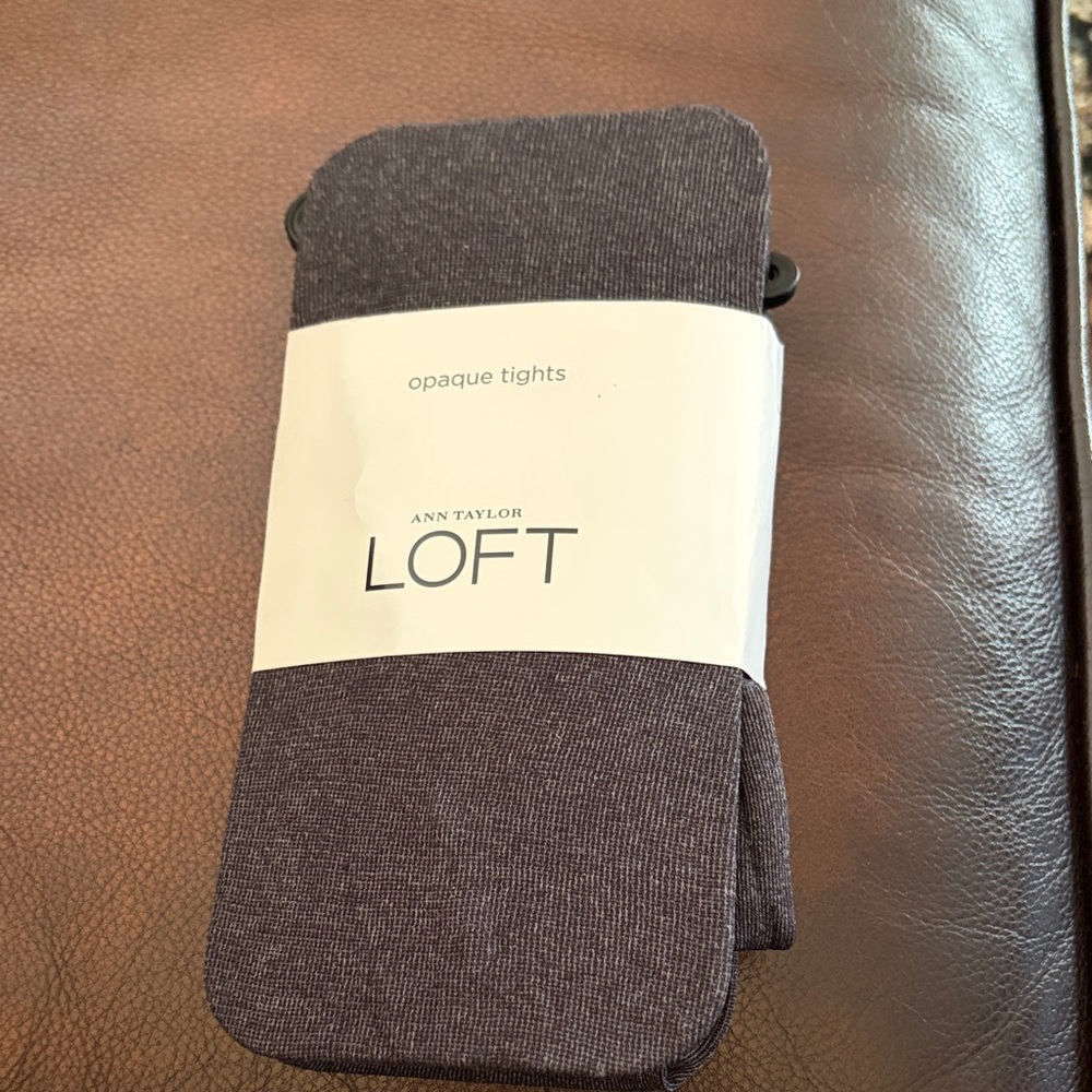 LOFT Charcoal Opaque Tights